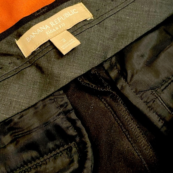 Banana Republic Sloane Fit Original Mid-Rise Black Pants - Size 2 - Picture 4 of 6